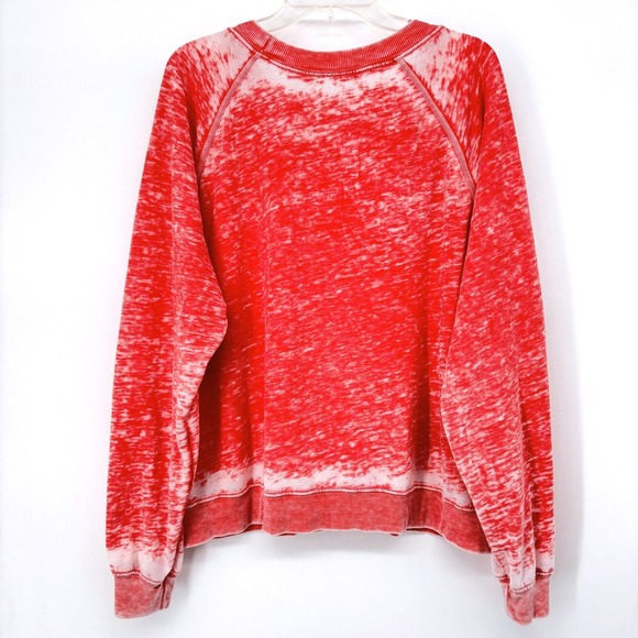 Recycled Karma Easy Tiger Graphic Sweatshirt Red Distressed Women M Vintage Wash - Picture 5 of 7